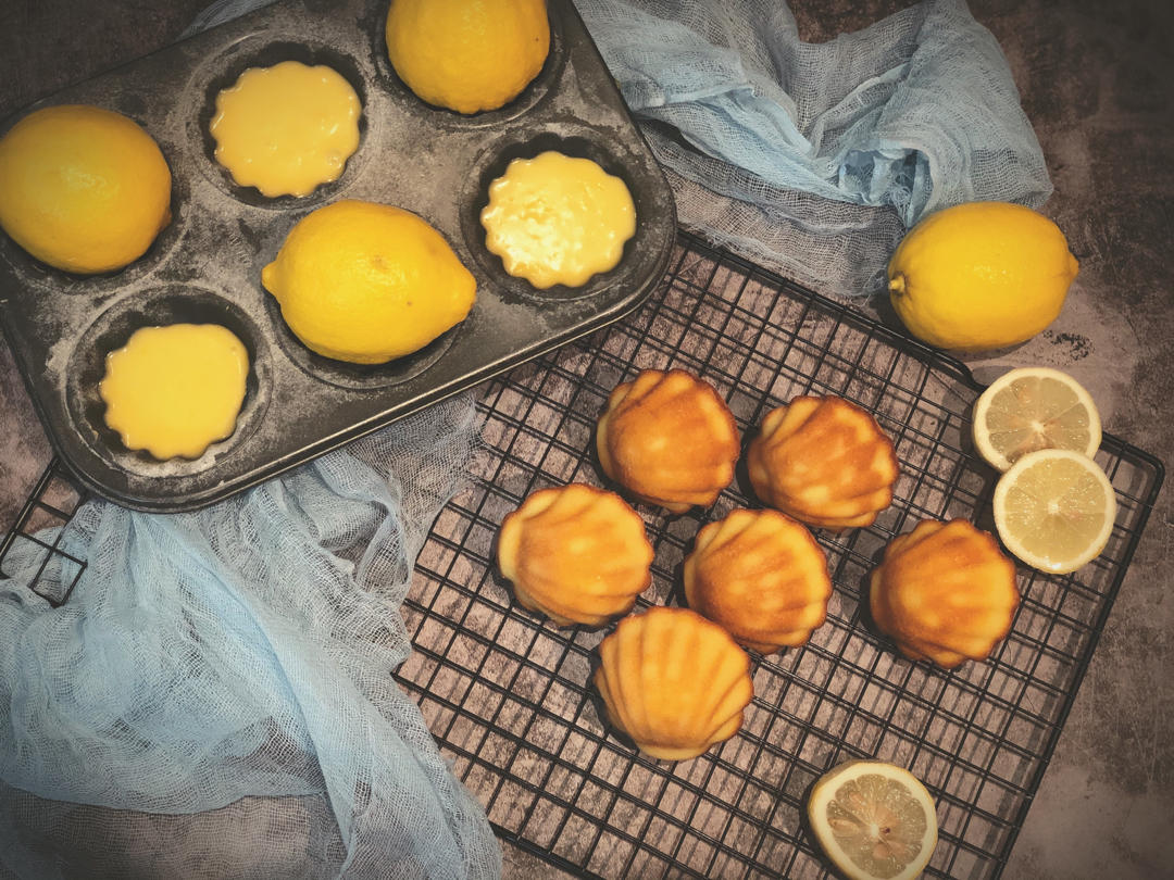 柠香玛德琳（超级详细流程）放三天都松软好吃😋
