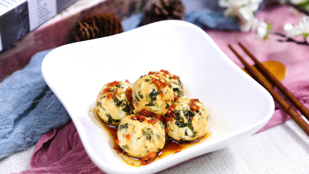 菠菜鸡肉丸【凯度蒸烤箱版】