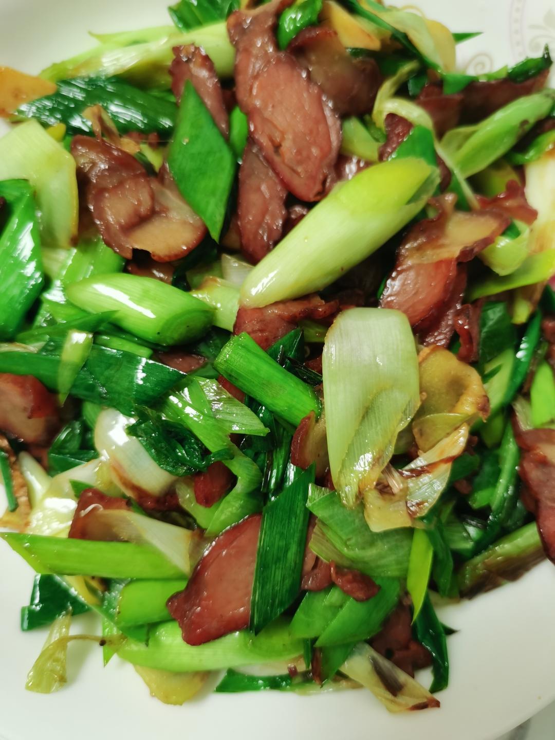 青蒜炒腊肉