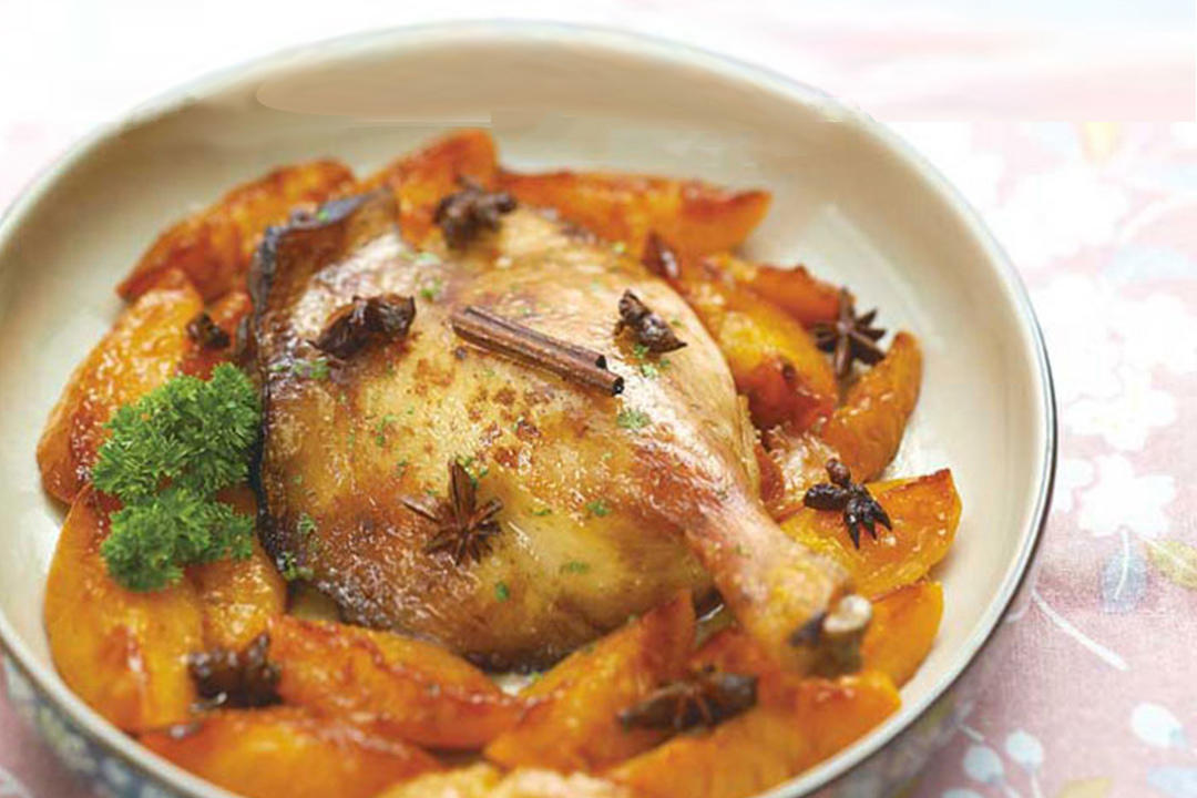 空气炸锅蜜桃烩鸭腿的做法