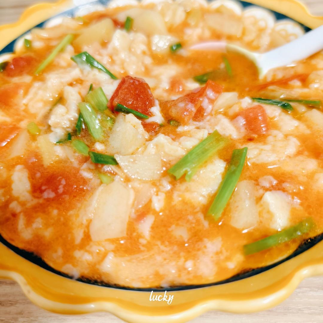 西红柿鸡蛋面疙瘩汤