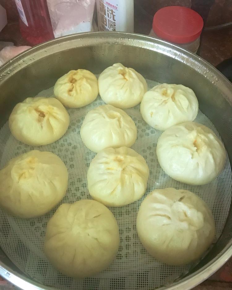 红萝卜圆白菜素菜包子（一次性发酵，附视频）
