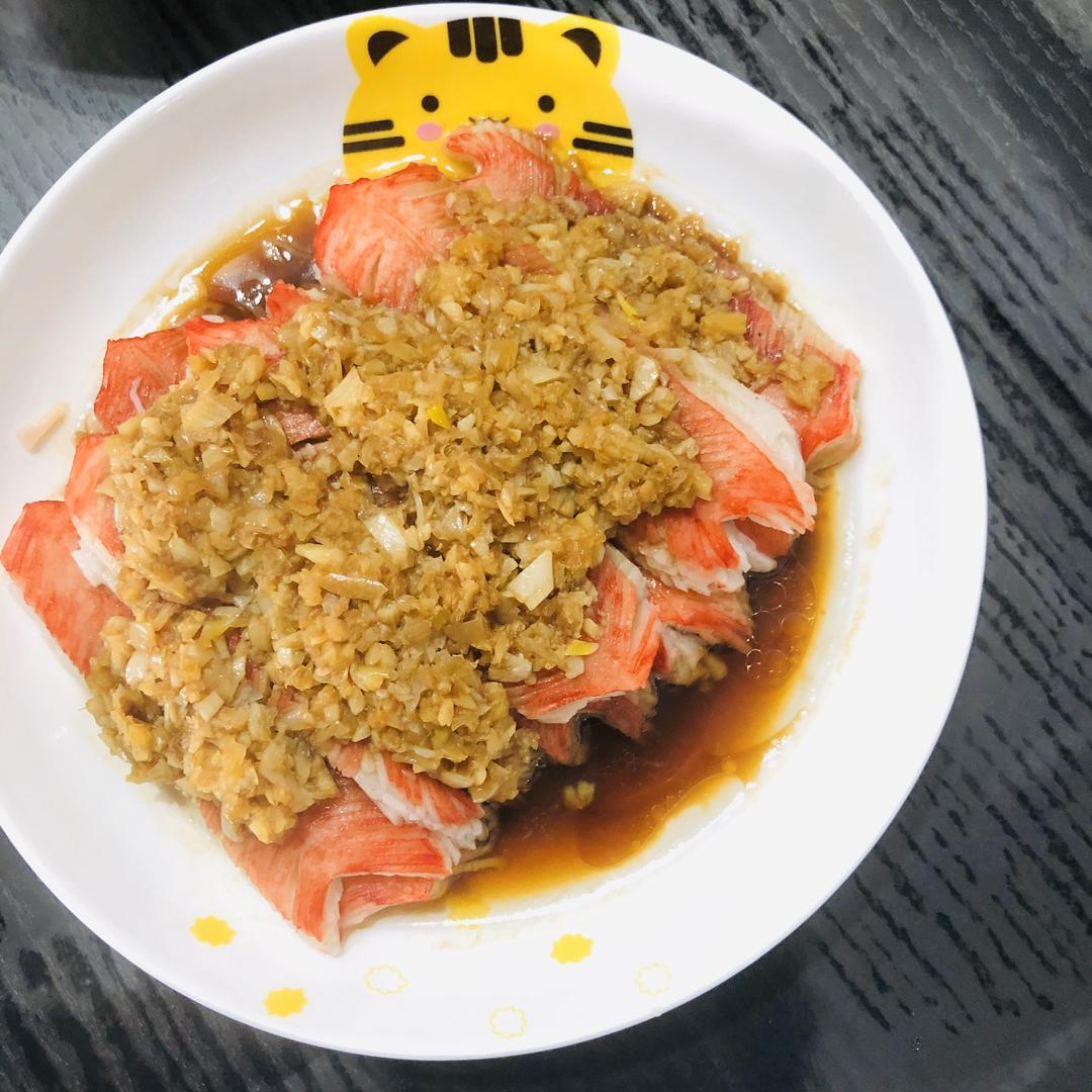 蒜蓉蒸蟹棒