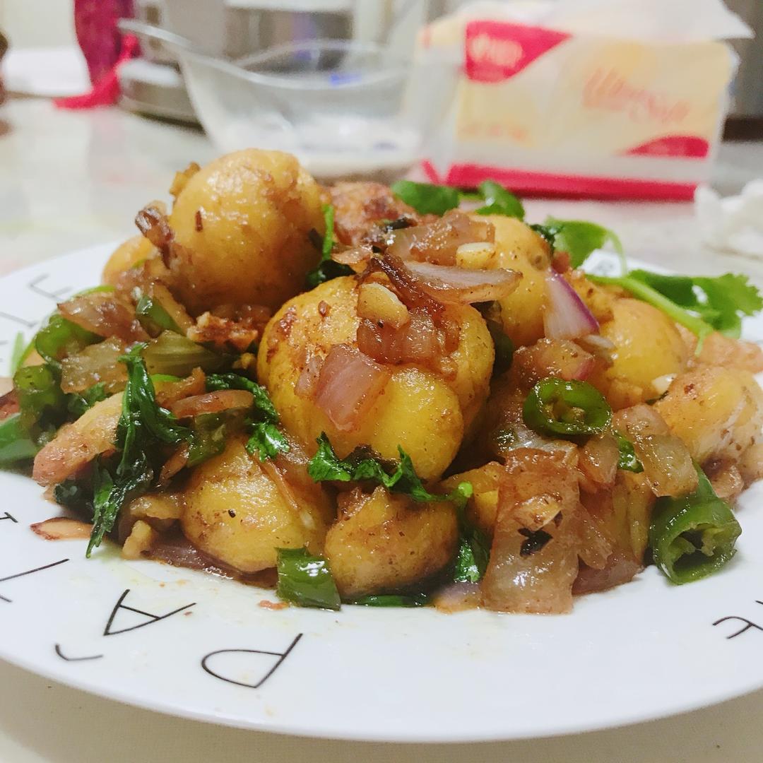 孜然香辣煎小土豆
