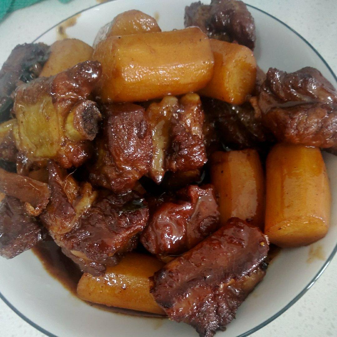 红烧排骨炖山药