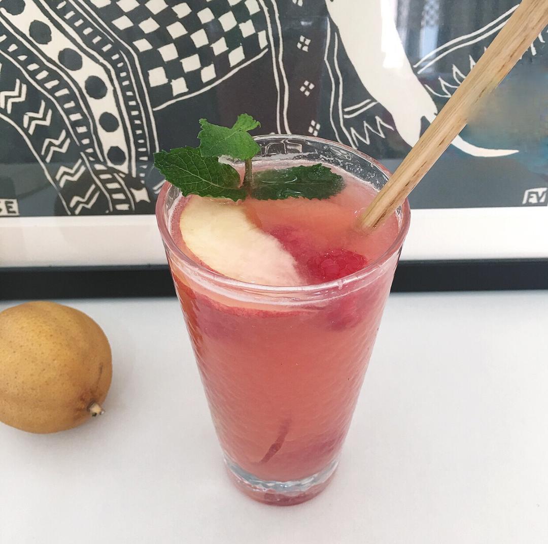 夏季冰饮-桃子柠檬水