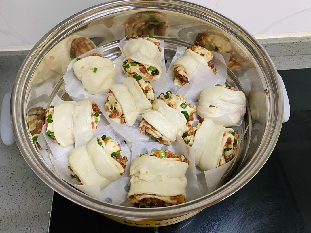 肉沫花卷（一次发酵）