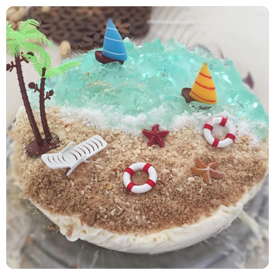 手机用户2026_8k2c做的海洋酸奶慕斯蛋糕——乐众缤纷夏日烘焙大赛