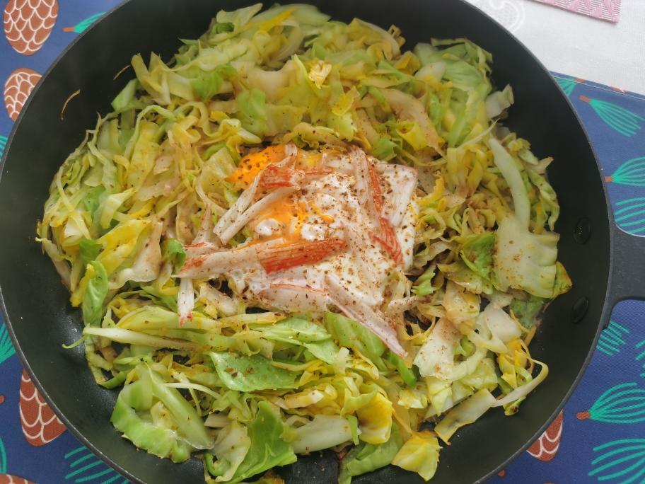 卷心菜蟹棒烘蛋