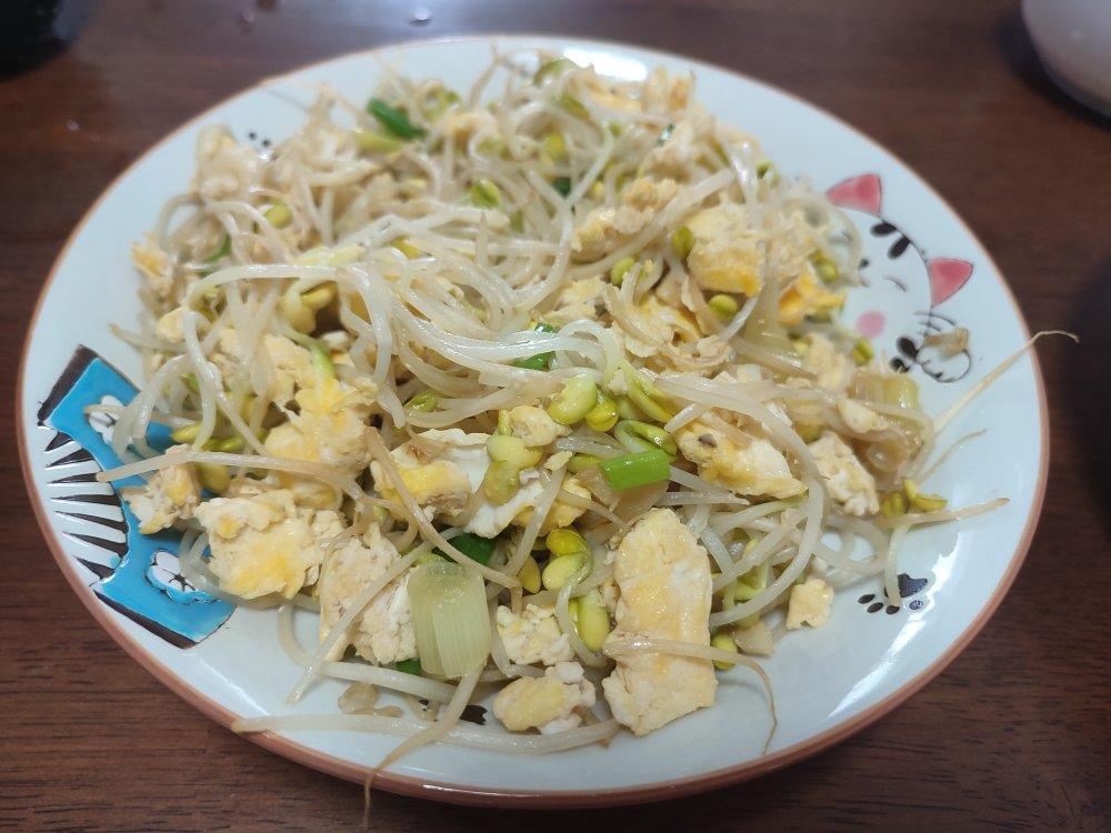 豆芽炒鸡蛋