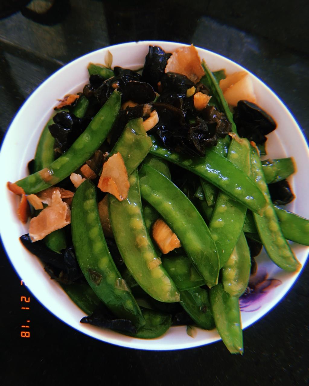 培根炒荷兰豆