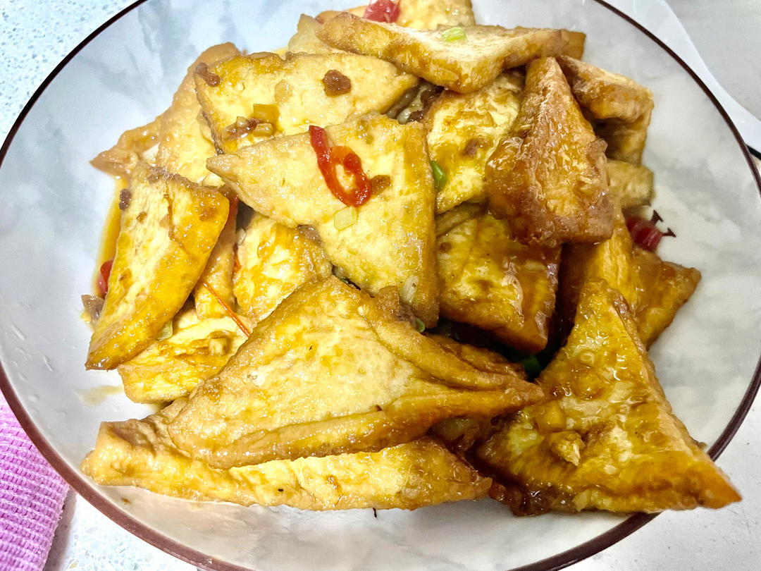 焖煎豆腐