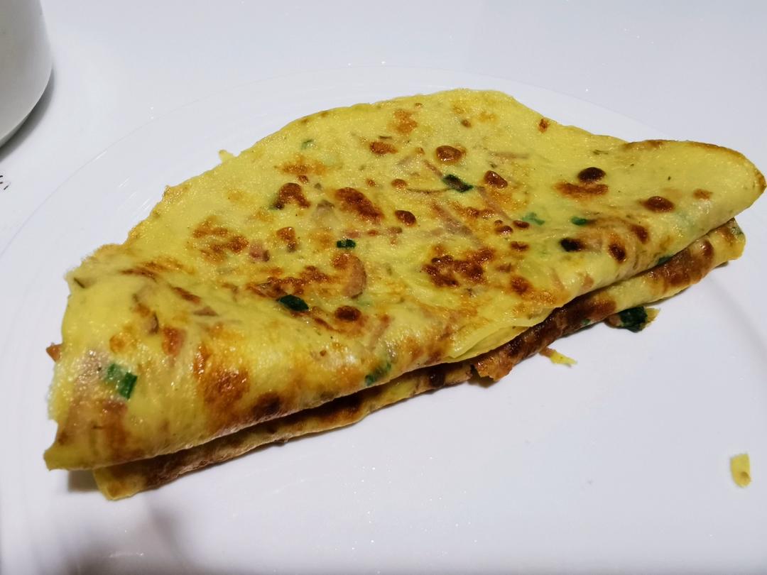 胡萝卜葱花鸡蛋饼