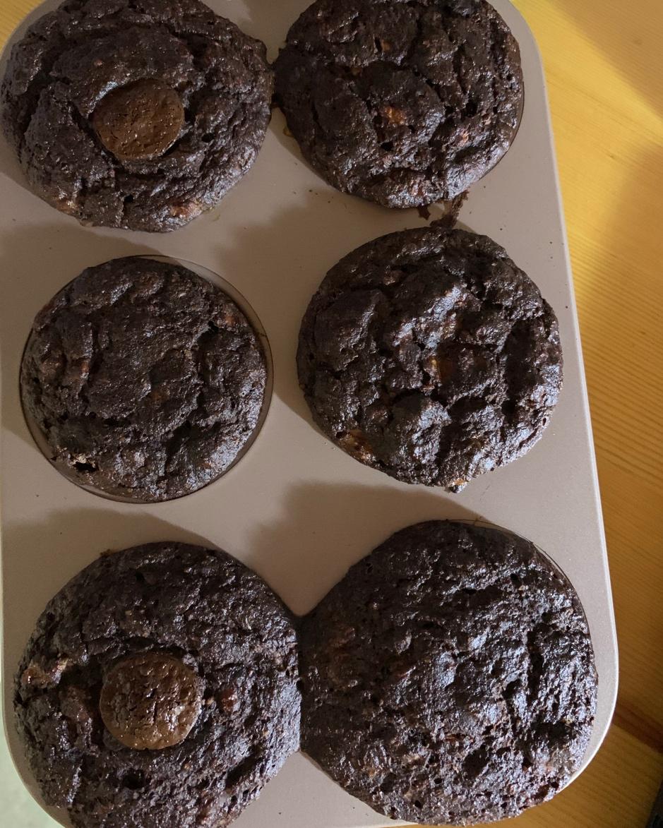 全麦黑巧香蕉马芬（附无麸质版）丨健康·烘焙