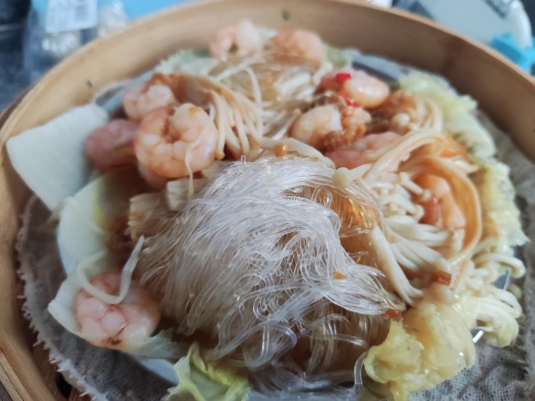 懒人下饭神器，蒜蓉蒸粉丝金针菇娃娃菜