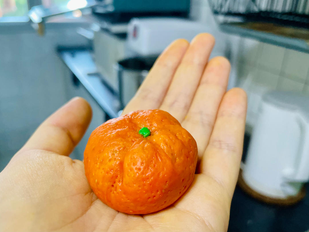 可剥皮的橘子🍊卡通果蔬仿真橘子造型馒头