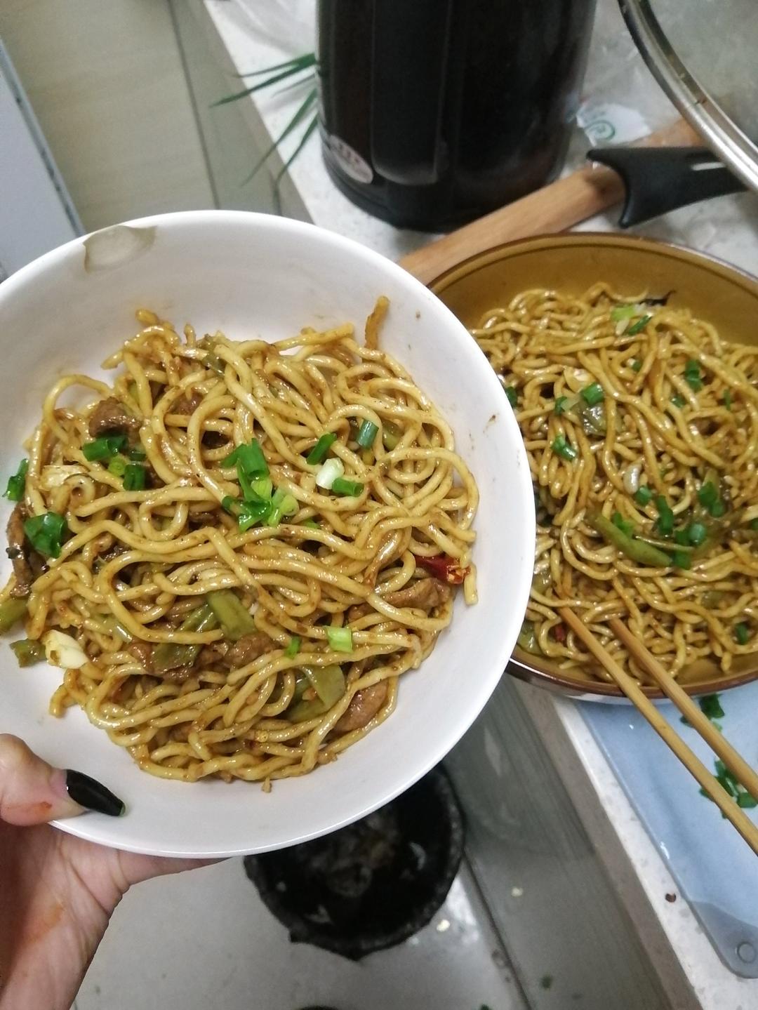 地道老北京扁豆焖面 豆角焖面 太好吃小心吃撑哦