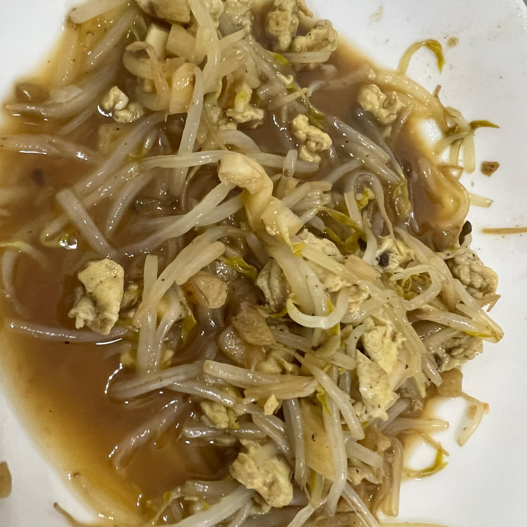 豆芽炒鸡蛋