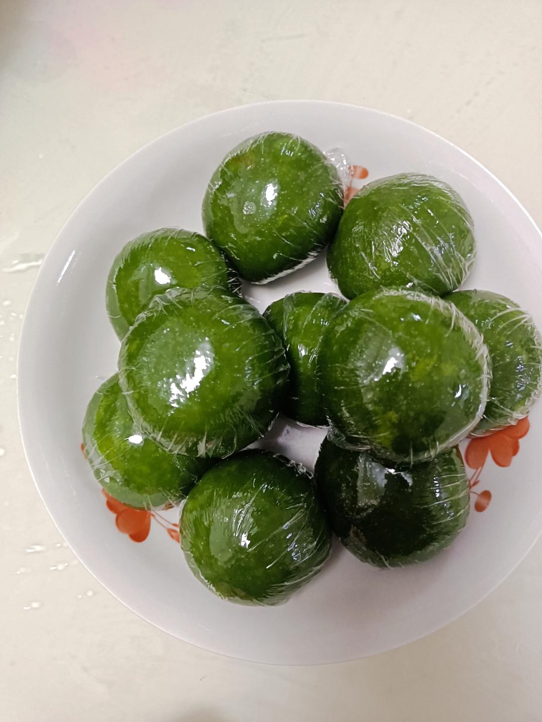 时令点心-艾草青团-4款咸甜配合的馅料