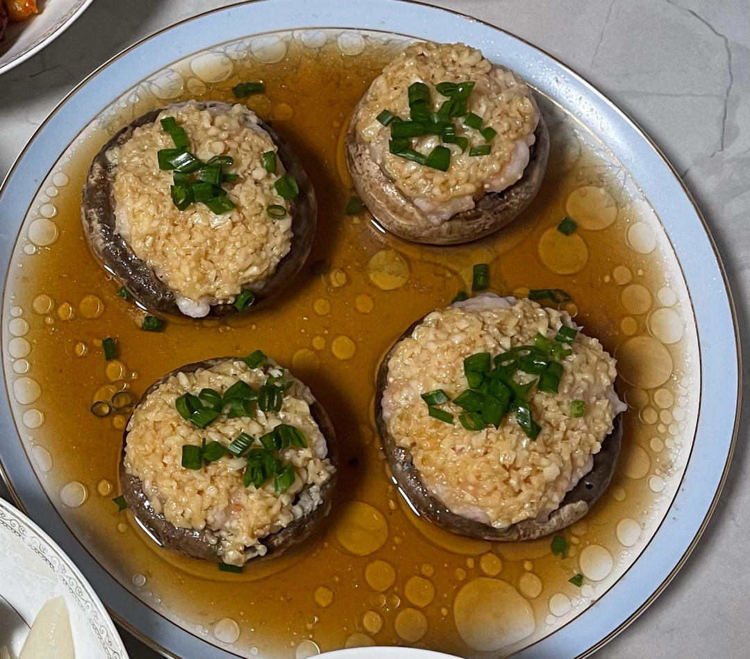 瘦身餐—虾滑酿香菇