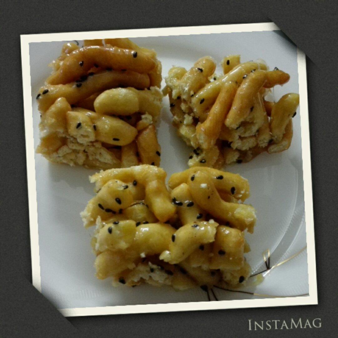 （视频食谱）自制沙琪玛／萨其马