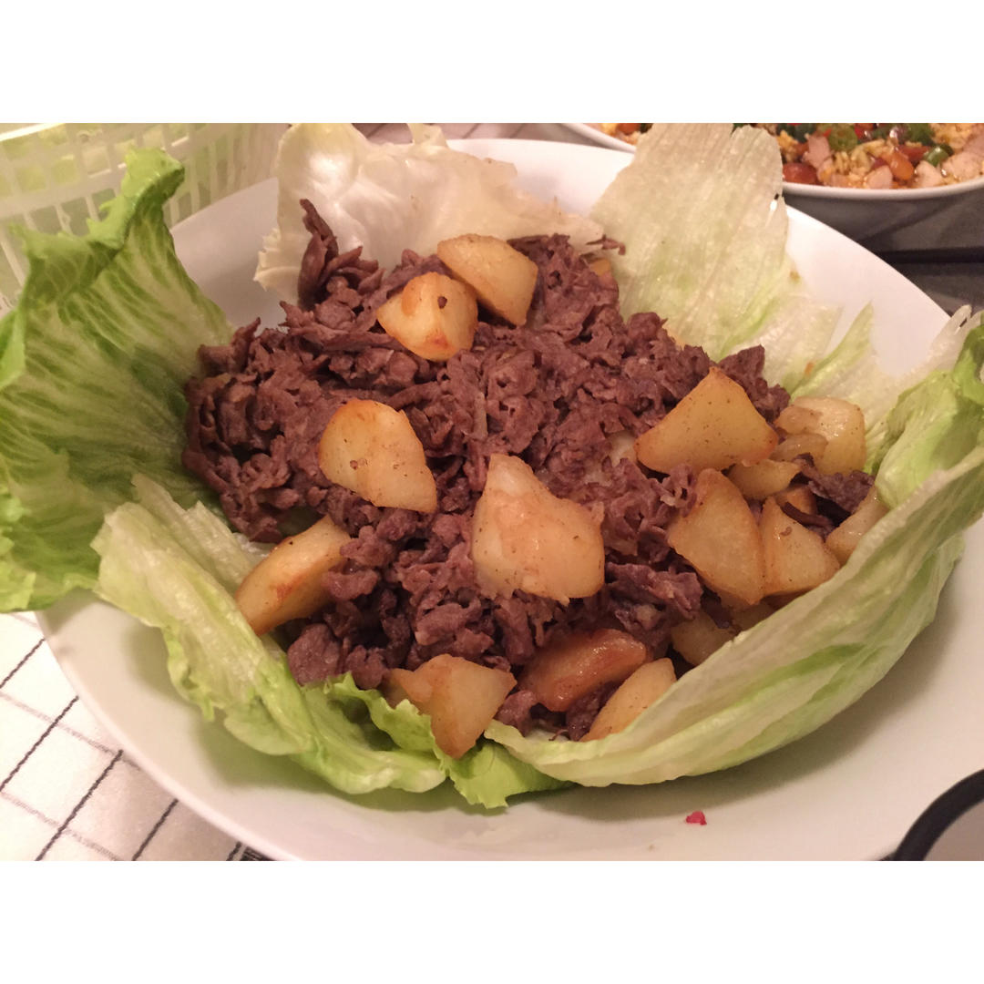 生菜牛肉卷