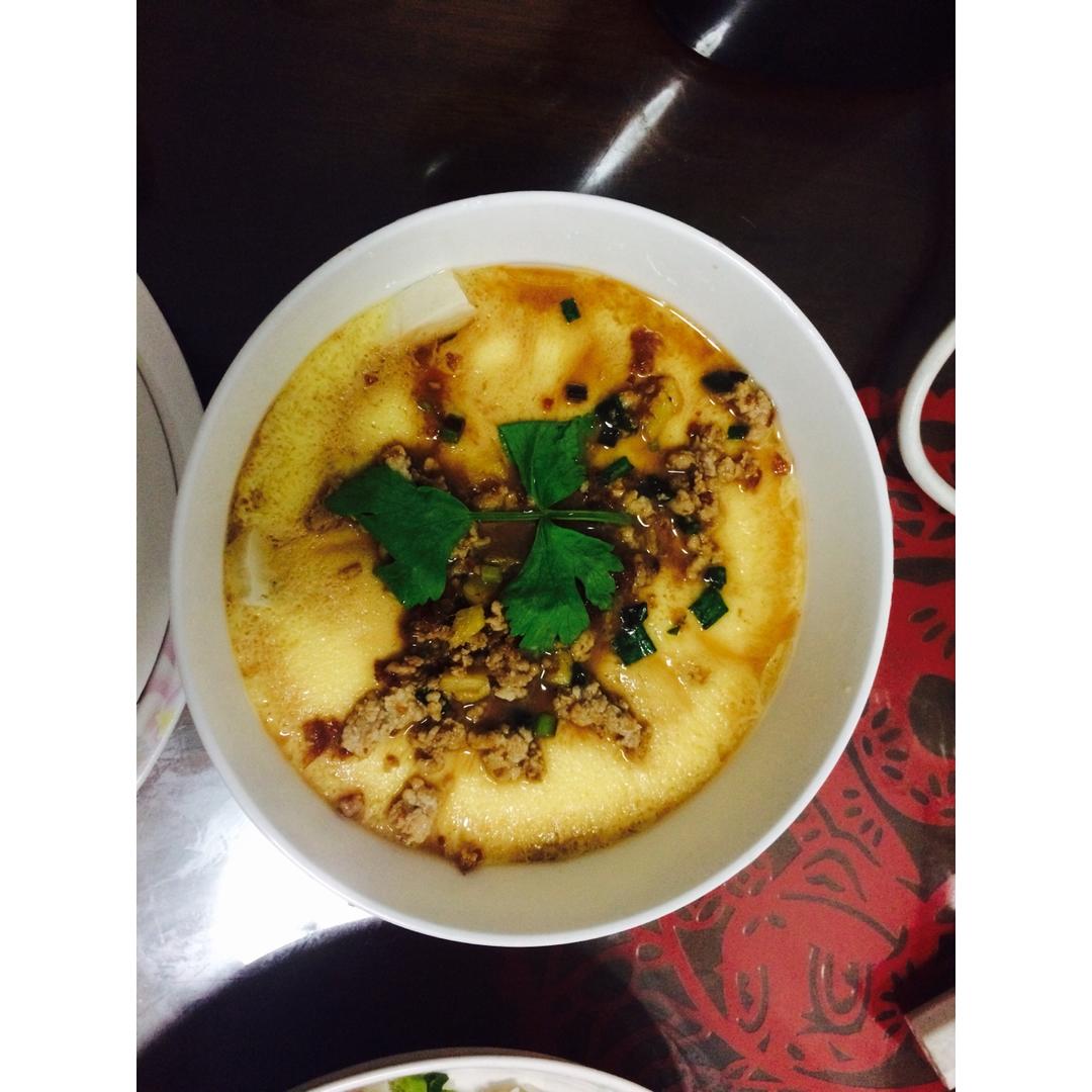 肉沫豆腐蛋羹