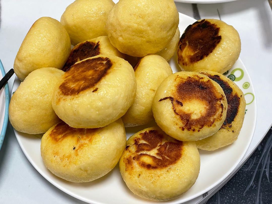 玉米面锅贴（一次发酵）