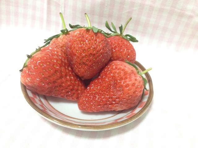 今冬第一颗草莓