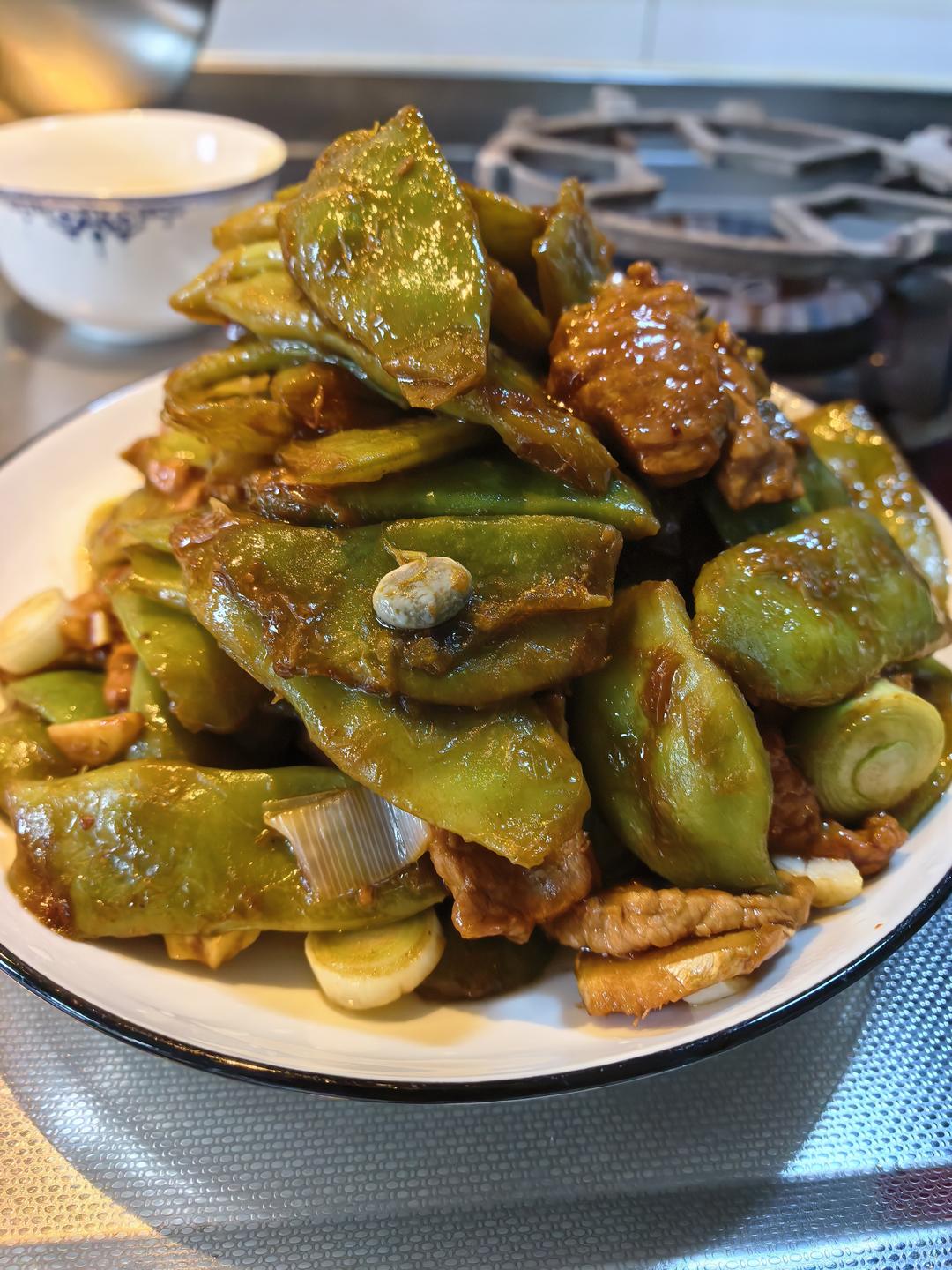 东北油豆角炖肉
