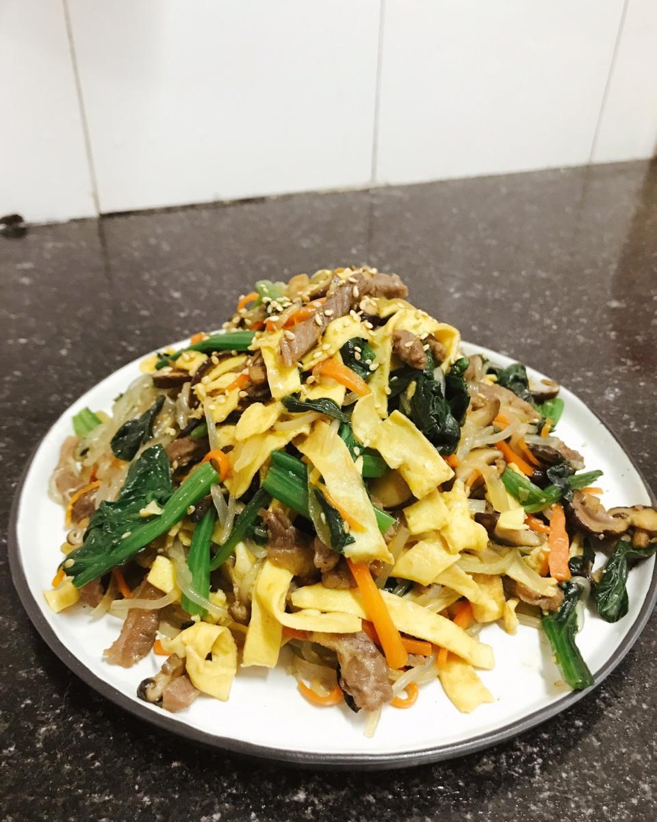 乐球妈做的堂妈小厨——简易韩式炒杂菜