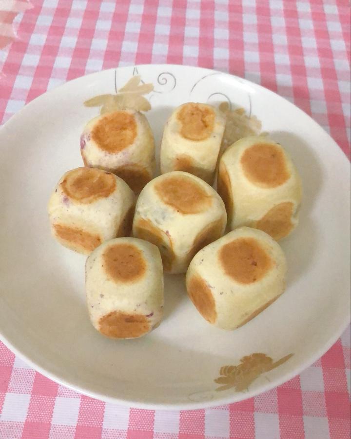 网红爆浆香芋紫薯仙豆糕，只需一口平底锅