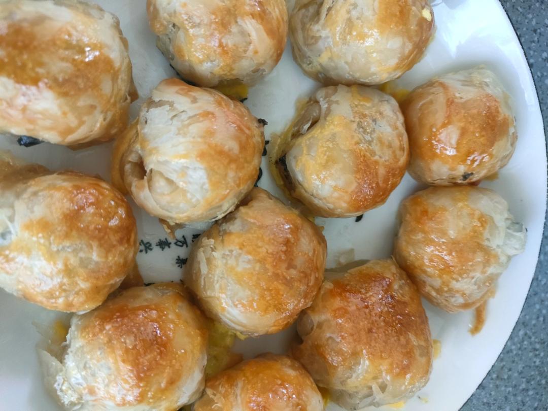 手抓饼包汤圆（空气炸锅版）