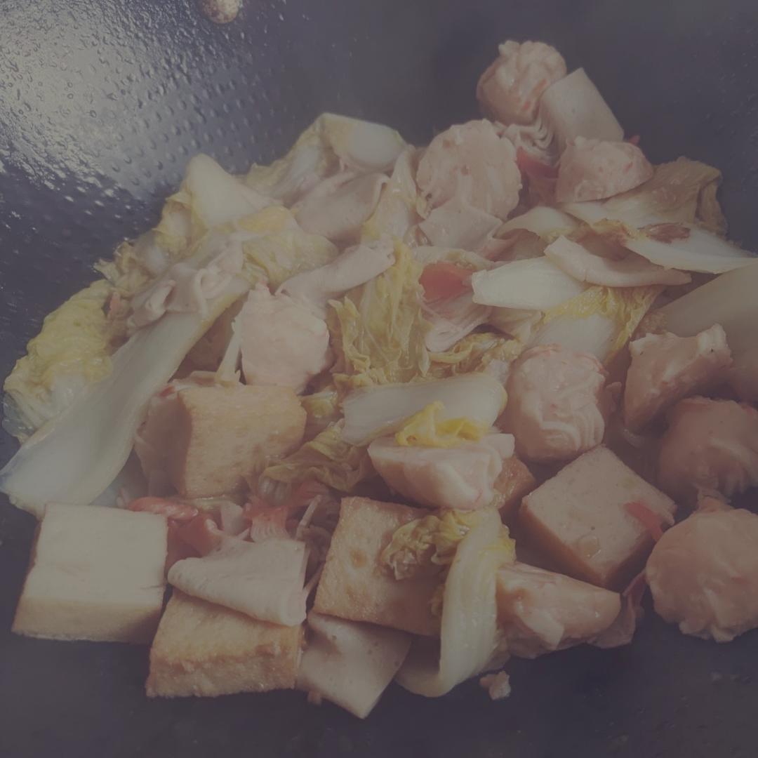 火锅丸子炖娃娃菜