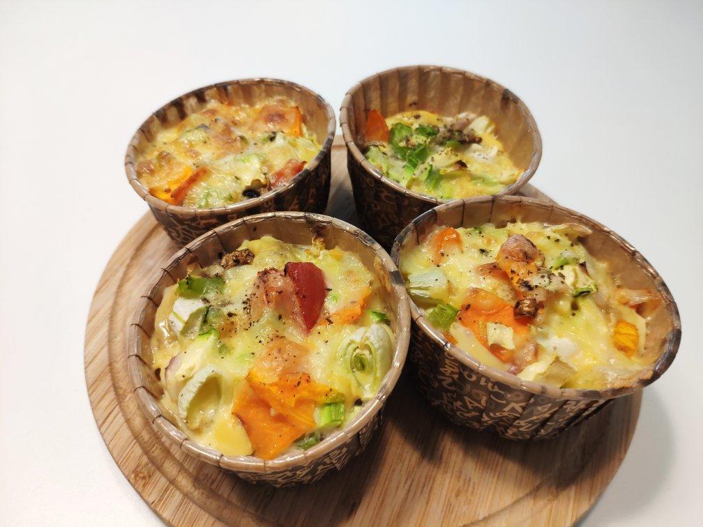鸡蛋蔬菜麦芬 Low Carb Egg Muffin (Paleo+Gluten Free)