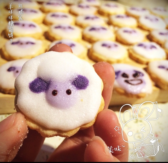 熊猫小师傅做的羊年简单可爱的小羊饼干
