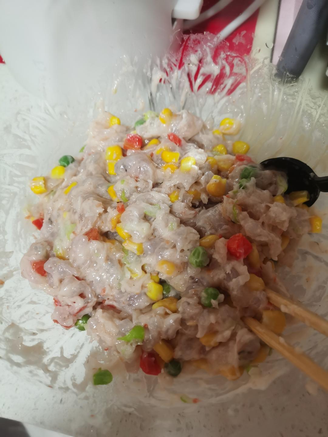 【女儿极力推荐】虾饼颗粒感玉米粒胡萝卜丁早餐搭档满口虾肉健身减脂蛋白质