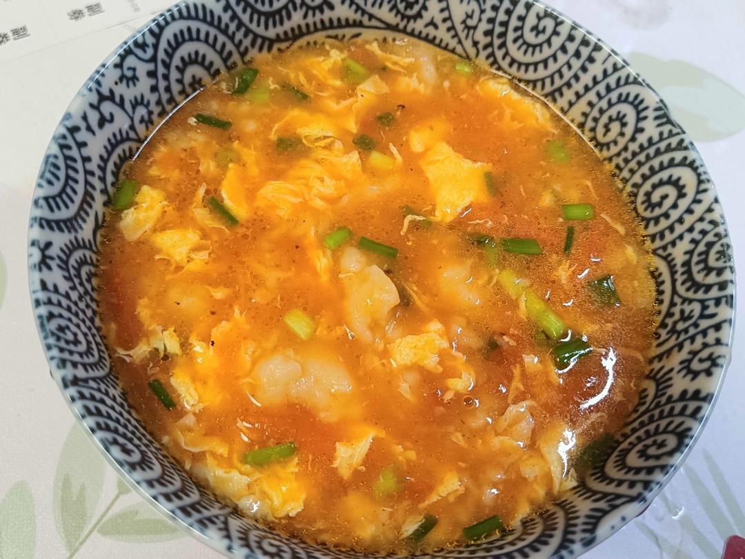 西红柿鸡蛋疙瘩汤