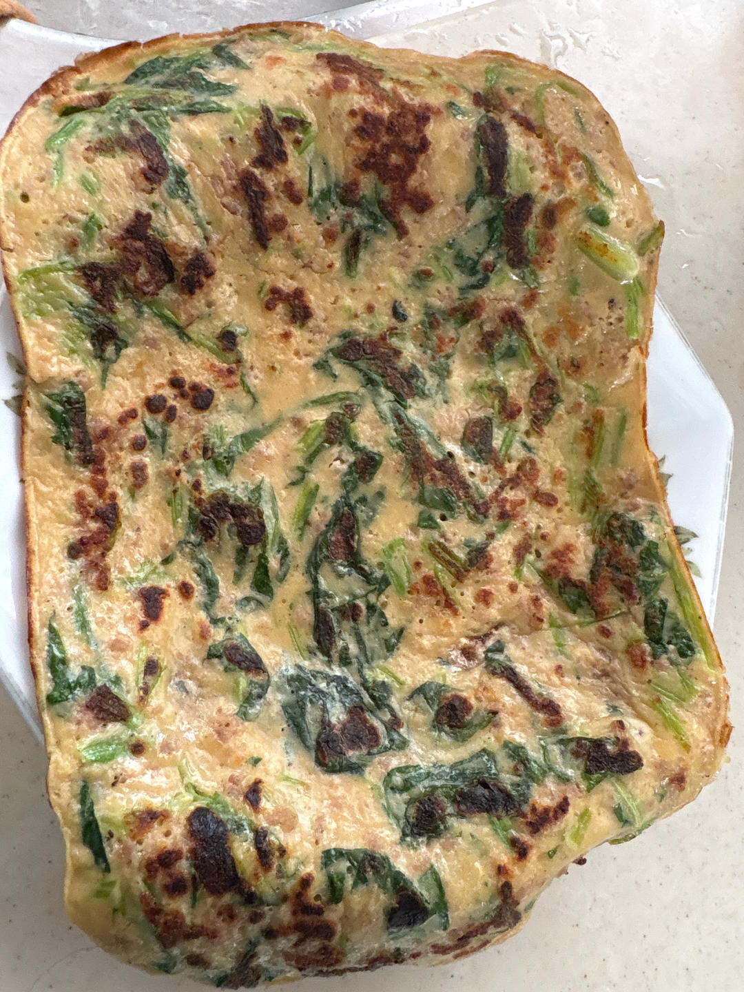 菠菜鸡蛋饼