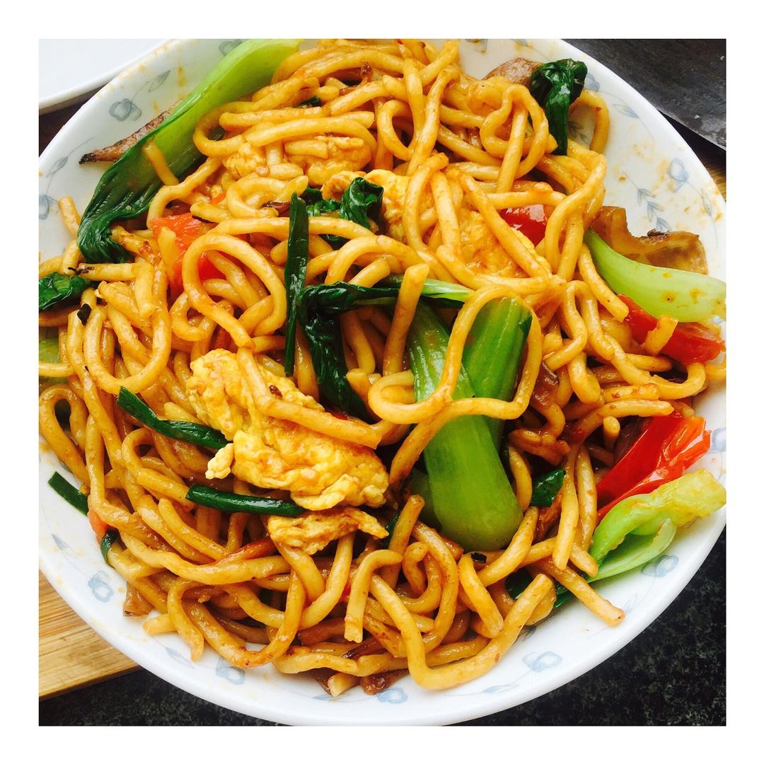 鸡蛋素炒面Fried Noodles Vegetarian