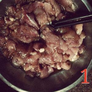 奶爸家常菜茶树菇炒肉片的做法 步骤1