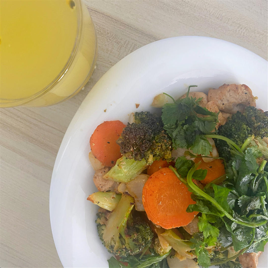 时蔬烤鸡胸肉