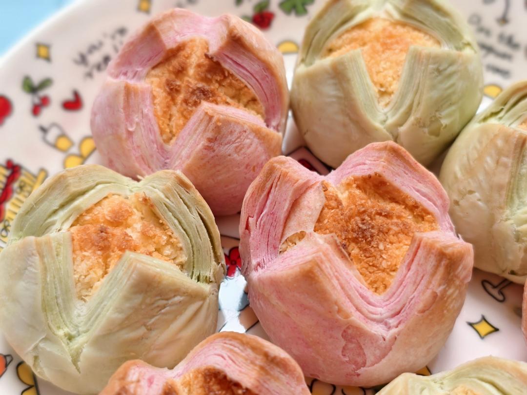 花开富贵之四种口味的椰蓉开口酥