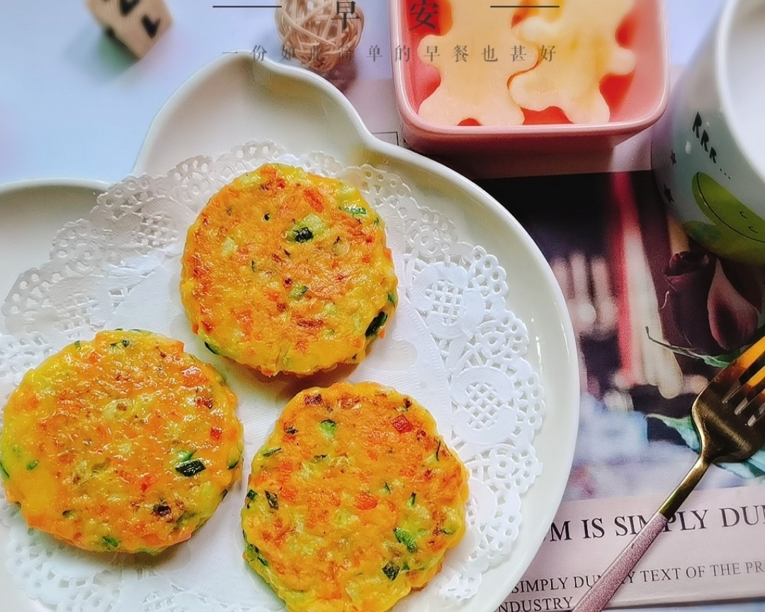超快早餐～鸡蛋🥚蔬菜饼的做法