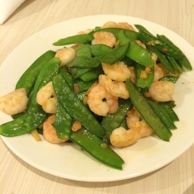 荷兰豆炒虾仁