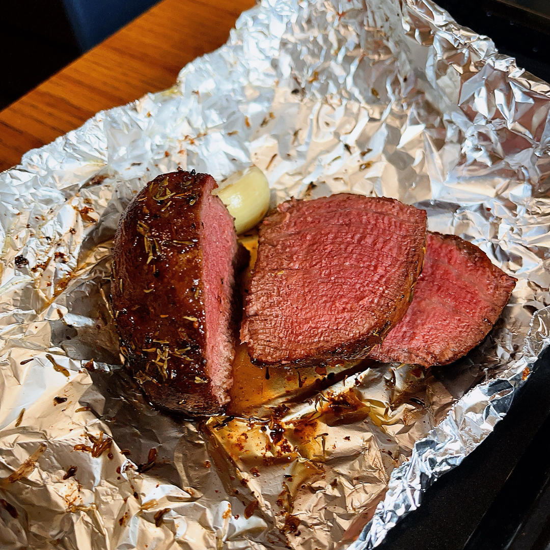 零基础15分钟先煎后烤3分熟厚切5cm菲力牛排