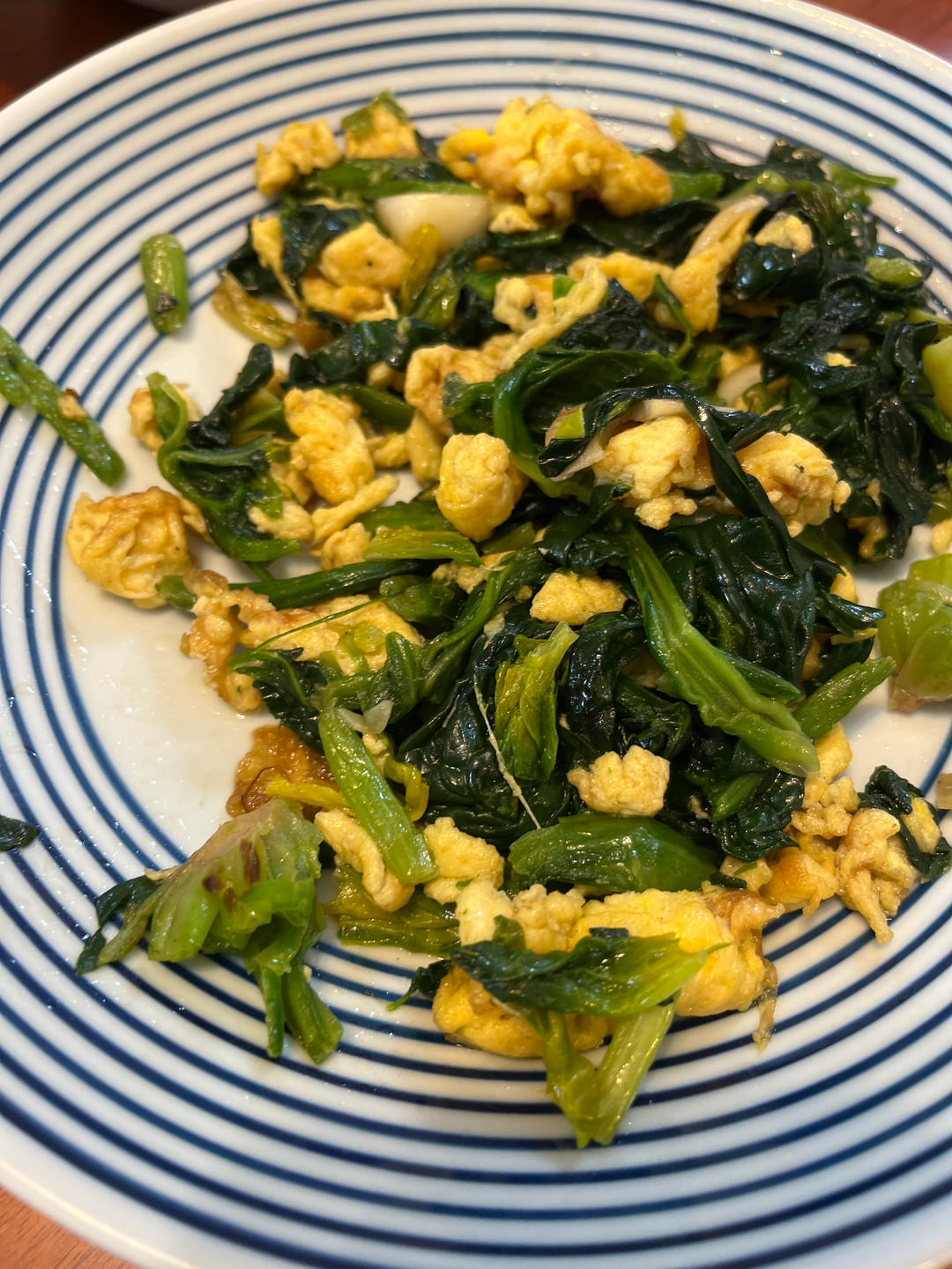 菠菜炒鸡蛋