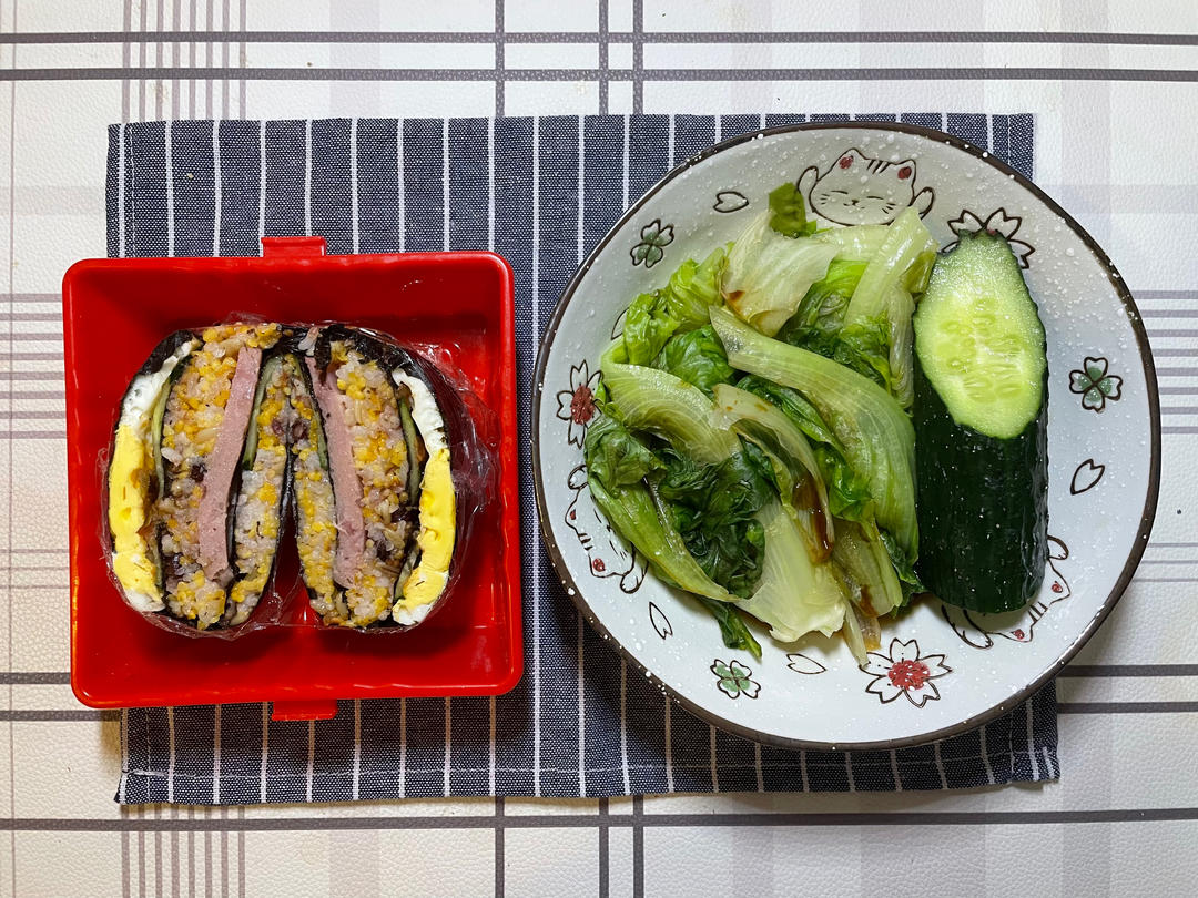 无需模具的海苔包饭（紫菜米饭三明治叠叠乐）