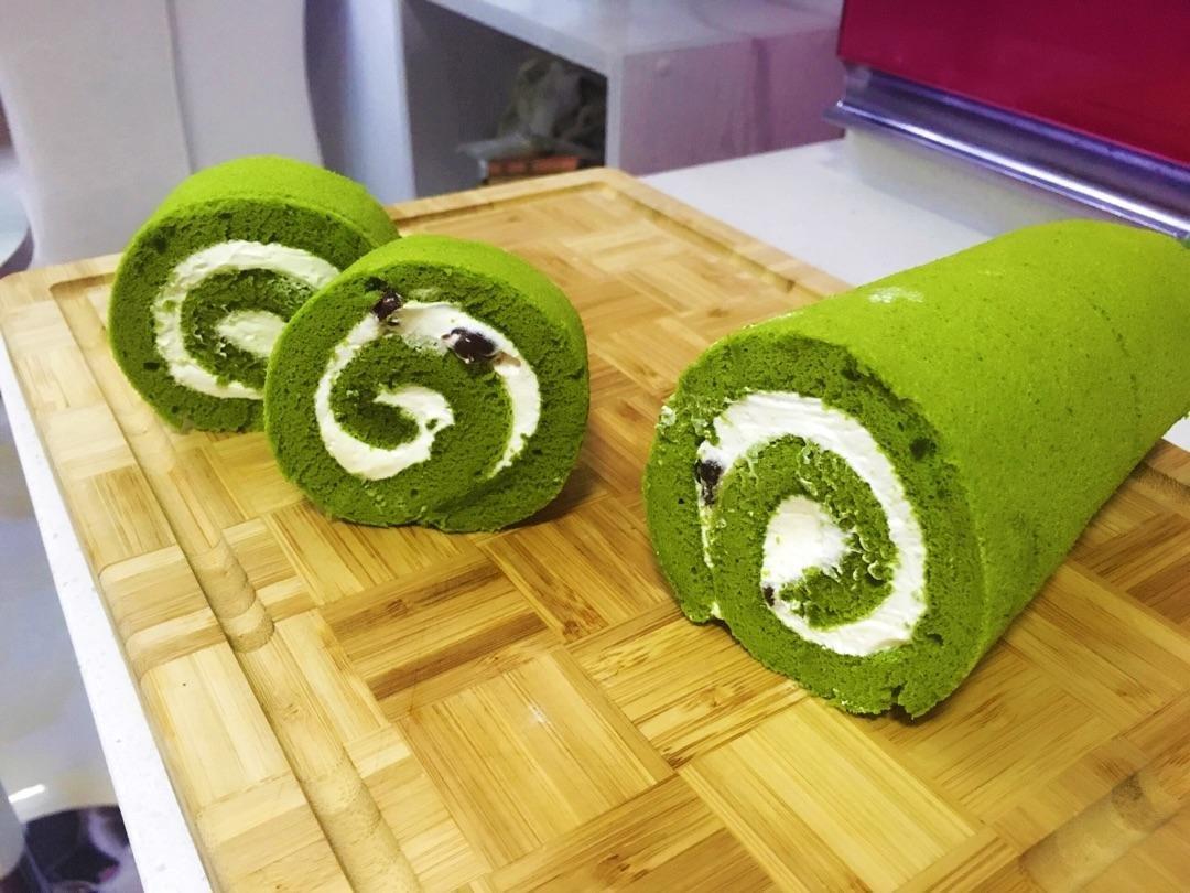 抹茶蜜豆蛋糕卷