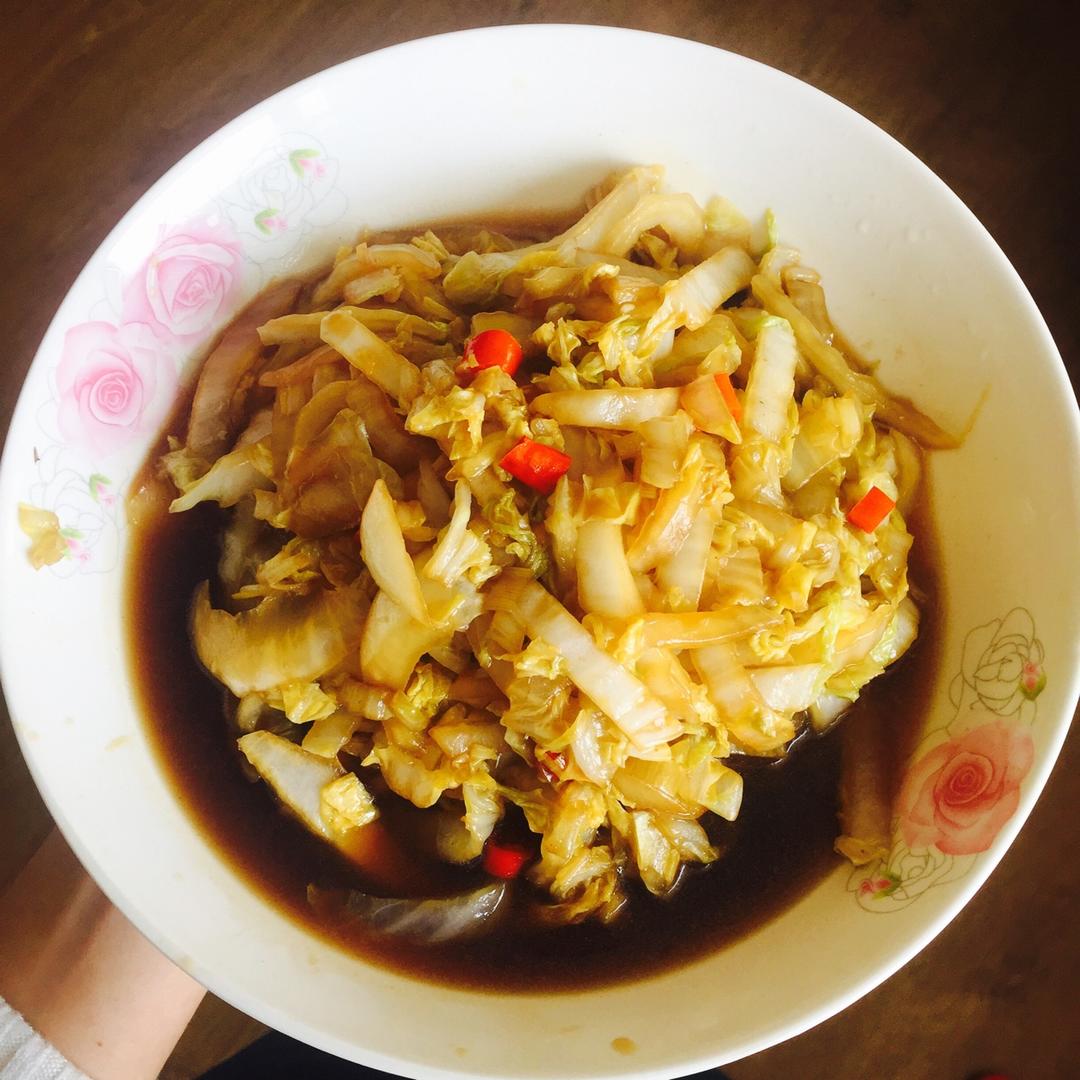 醋溜小白菜的做法